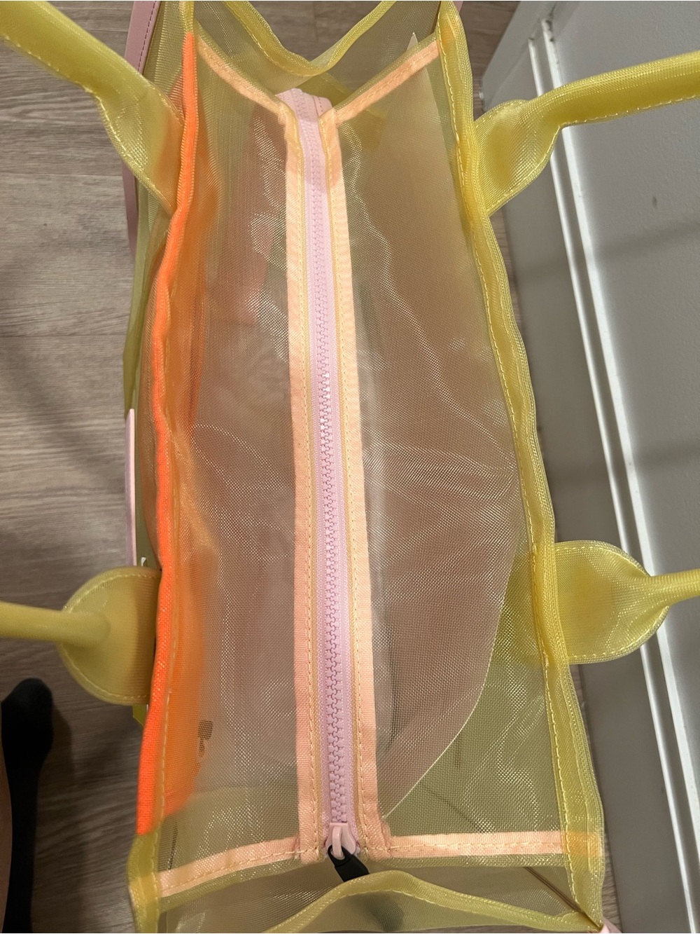 Marc Jacobs Yellow Tote with Pink Trim and Logo - Picture 8 of 14